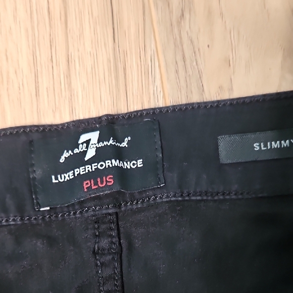 7 For All Mankind Slimmy Luxe Performance Men's Black Jeans 30 - Picture 3 of 16